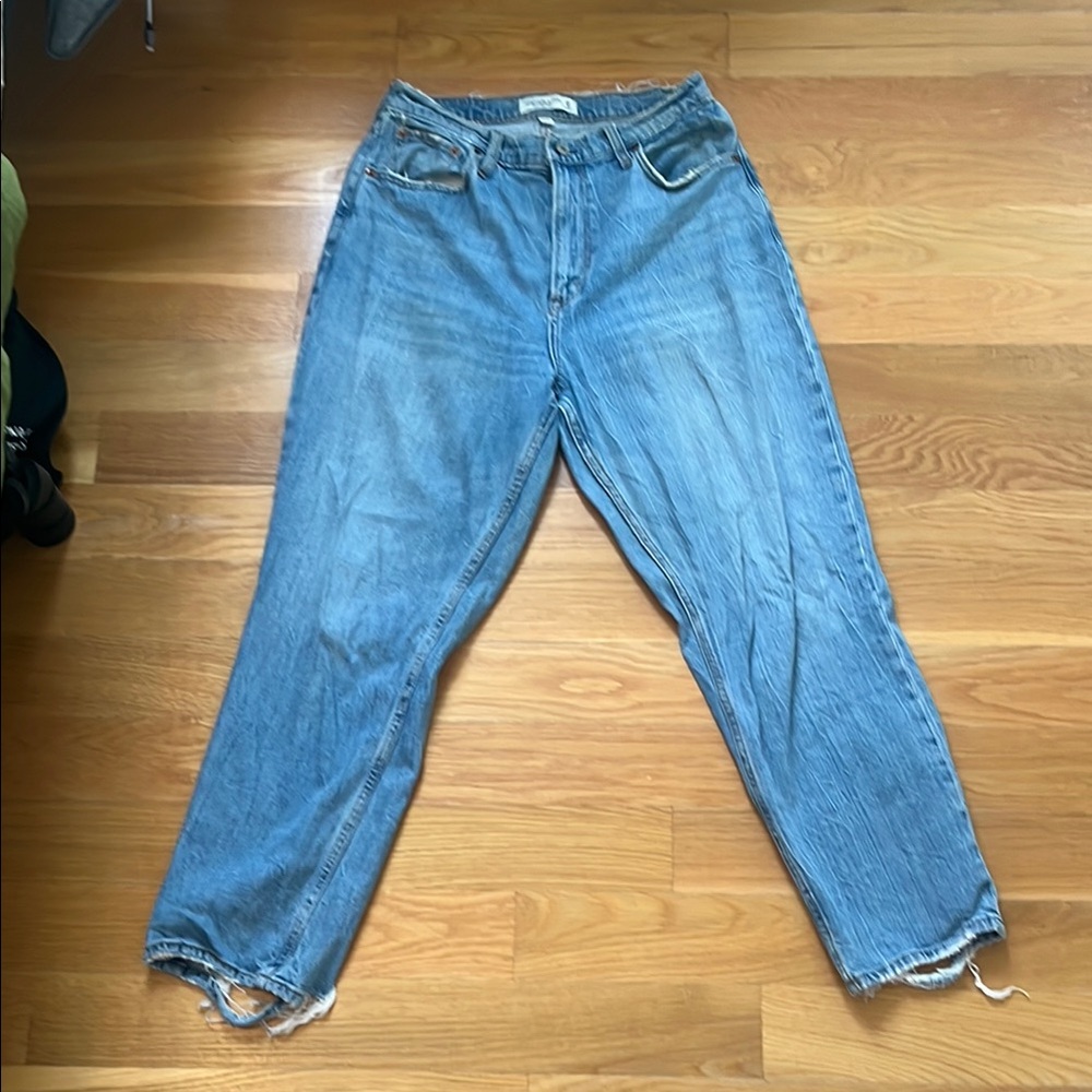 Abercrombie Ankle Straight Ultra High Rise Jeans